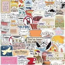 50Pcs Gilmore TV Gifts Graffiti Decal Stickers Pack Gilmore TV Show Stickers Gilmore TV Show Decor Gilmore TV Show Merch Waterproof Vinyl Stickers Bulk For Skateboard Luggage Laptops Bumper Theme Party Supplies - 彩色 - 查看 10