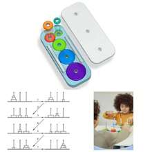 Hanoi Tower Puzzle Todo en Lgico Thinking Tower of Hanoi Brain Teaser Puzzle Cajas apilables Juguetes de Juego para nios y Adultos, 10 Anillos - 6 anillos - Ver 1