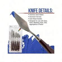 U.S. Art Supply 5-Piece Stainless Steel Palette Knife Set For Acrylic Painting - Paint Spatula Tools For Oil, Canvas Art - Painting Knives For Mixing, Texturing - Pallet Knives For Art & Cake - 預設 - 查看 5