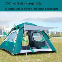Tienda Casa Campaña Grandes Para Acampar  Casa De Campaña 3-4 Personas Impermeable Portátil 2 Entradas 215x215cm Tienda De Campana Tiendas campingTiendas De Campaña,acampado Al Aire Libre Arena Port¡tilPicnic Camping Sun Protection Tent A Prueba De Viento