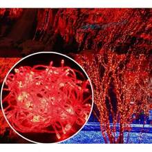 Serie Navideña 500 Luces LED – 50 Metros, Conexión en Serie y 8 Modos de Iluminación - Rojo - Ver 3