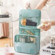Bolsa de viaje diagonal de estilo coreano para maquillaje con gancho, bolsa multifuncional de gran capacidad con separación seca/húmeda, bolsa de aseo de viaje, bolsa de maquillaje, artículo esencial de viaje - Multicolor - Ver 6