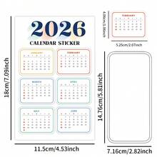 2 Sheets Simple 2026 Calendar Planner Stickers - Monthly Index Tabs, 12 Mini Monthly Tabs, Adhesive Divider Index Labels For Journals, Notebooks & Schedule Date Planning - Multicolor - View 2