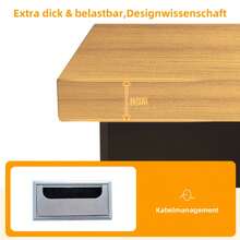Eckschreibtisch Mit Integriertem Tierhaus - 120 X 50 Cm, MDF, Verdickte Platte, L-Förmig Oder Einteilig, Flexible Mounting, Eckschreibtisch Für Home Office Mit XL-Tierhöhle,L-Förmiger Eckschreibtisch - Black - View 7