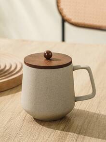 1pc Ceramic Cup, Suitable For Home, Kitchen, Restaurant, Living Room, Gift, Coffee Cup, Water Cup, Tea Cup, Cold Drink Cup, Mug, Insulated, For Tea, Coffee, Milk, Fruit Juice, Wedding, Party, Birthday Gift