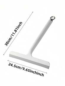 多功能手持刮水器 - 适用于浴室、窗户和汽车玻璃 - 耐用塑料清洁工具，玻璃表面清洁剂，塑料/硅胶材质，符合人体工程学的手柄，适用于浴室、厨房、淋浴房、镜子、瓷砖、台面 - 节省空间的多表面清洁器