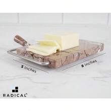 Marble Cheese Slicer Marinara Kitchen Gadgets 8x5 Inches Handmade - Soft Food Slicer Butter Cutter - Ideal Kitchen Tools For Cheese Slices - Marinara - View 3