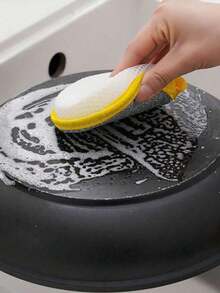 双面海绵清洁刷，厨房清洁垫，适用于锅碗瓢盆、不粘锅具等清洁工具，可用于洗碗和擦拭桌面，可重复使用。 - 彩色 - 查看 5