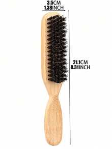 1pc Boar Bristle Slick Back Hair Brush For Sleek Ponytail Bun & Smoothing Baby Hairs, Flyaways, Edge Control - Backcombing & Teasing Hairbrush With Wide Rat Tail For Sectioning & Parting ,Hair Styling Tools