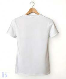 Camiseta Playera Regular Fit Cuello Redondo Manga Corta Mujer Dama Algodón Peinado - T-Shirt Básica Tacto Suave Primavera Verano Fresca Estampar, Bordar, Personalizar, Uniformes, Esenciales, Basica, Basicos, Essentials Varios Colores Uso Diario, Prenda Versátil Cómoda Estilo Casual, Combinaciones Jeans Pantalones Cortos Mujer Dama Chic Promocion Becktel Hecho en Mexico - Blanco - Ver 4