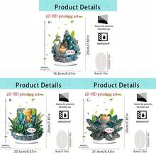 1/3/20 chiếc Trang trí bàn làm việc hình hoa sen và chim công, Tấm acrylic đa chức năng, Thích hợp cho gia đình, ký túc xá, văn phòng, trang trí ngày lễ. - Nhiều màu - Xem 5