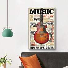 Framed  International Music Inspires Me Wall Poster,For Living Room,Bedroom - Đóng khung - Xem 2