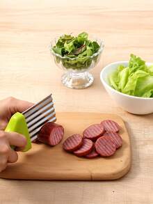 Crinkle Cutter Stainless Steel Potato Carrot Chip Vegetable Crinkle Wavy Chopper Cutter French Fry Slicer