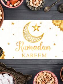 1 قطعة من مفرش طاولة عيد مبارك، مفرش طاولة إسلامي لرمضان الكريم، ديكور منزلي لرمضان، ديكور مطبخ منزلي لرمضان، ديكور طاولة طعام رمضان، ديكور بركة رمضان، ديكور منزلي لرمضان، بركة رمضان، اكسسوارات رمضان، ديكور العيد، ديكور طاولة طعام العيد، هدية بركة رمضان، ديكور طاولة وسطى لرمضان، ديكور غرفة لرمضان، مستلزمات حفلة رمضان، ديكور مطبخ منزلي لرمضان - بلاتينيوم سي - مشاهدة 5