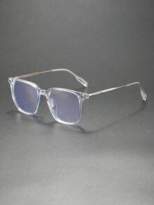 1pc Men's Retro Simple Clear Lens Glasses, Suitable For Pairing With Shirts, Sweaters, Coats And Other Fashionable Outfits - Multicolor - View 10