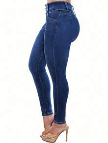 Women's Butt Lifting Jeans, High Elastic Tummy Control Skinny Long Pants, Fashion Elegant Casual Trousers Suitable For Date, Commuting, Shopping