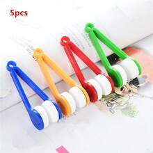 5 piezas Cepillos limpiadores portátiles multifuncionales de microfibra para limpiar gafas, gafas de sol y anteojos, herramientas de limpieza mini - Multicolor - Ver 12