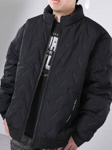 男士加大码加厚外套，立领，保暖，适合日常休闲穿着，也适合身材丰满的人士，户外旅行和居家休闲皆宜。