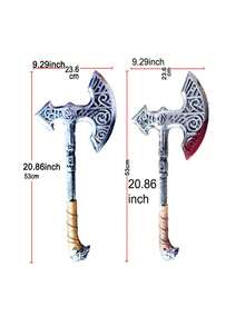 1pc Caribbean Pirate Axe Adult Toy, Halloween Costume Role Play Prop - Multicolor - View 6