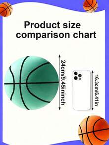 Quiet Basketball, Foam Basketball, Indoor Training Quiet Ball, Quiet Foam Indoor Training Ball, Suitable For Various Indoor Activities, Thanksgiving, Christmas And Halloween Gifts - Multicolor - View 22