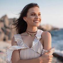 Long Tiantian Boho Women Western Jewelry Turquoise Necklace Country Concert Outfits Layered Black Brown Leather Choker Western Cowgirl Accessories Gifts Stocking Stuffers 2025 - A11:女士波西米亞風項鍊 - 查看 8