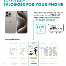 Movo IVlogger Vlogging Kit For IPhone Lightning Compatible  Starter Kit For Content Creators Accessories: Phone Tripod Phone Mount LED Light And Shotgun Microphone - 閃電 - 查看 5