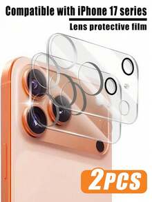 2 szt. kompatybilne z obiektywem aparatu 17 Pro Max, szkło na obiektyw aparatu, HD, przezroczysta folia ochronna, odporna na zarysowania, kompatybilna z 17 Air 17 Pro Max 16 16Pro 16Promax 15 14 13 12 11, twardość 9H, szkło hartowane, do codziennego użytku, do biura, domu, do ochrony obiektywu, do telefonu, do aparatu, wodoodporna, odporna na wstrząsy, odporna na upadki, odporna na zarysowania