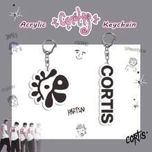 C/ORTIS Kpop 组合徽章亚克力钥匙扣 - Color Outside The Lines 周边商品桌面/包包挂饰，粉丝礼物，组合标志，粉丝Logo，出道标志，粉丝必备礼物，亚克力包包挂饰，透明钥匙扣，透明挂饰，Kpop 出道专辑周边收藏包包挂饰，粉丝生日礼物 - 彩色 - 查看 4