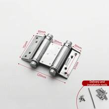 1个不锈钢门铰链，双向开启，自动关闭，加厚弹簧，静音铰链 - 彩色 - 查看 18