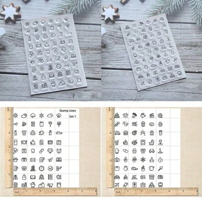 1pc Transparent Silicone Stamp, Daily Supplies Tool Suitable For Scrapbooking, Album Decoration