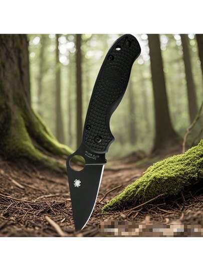 Spyderco C233 Folding Knife, Outdoor Survival Knife, High Hardness Blade, Portable Nylon Handle, Suitable For Camping & Hiking, Sharp & Durable, Ergonomic Grip, Multiple Color Options, Premium Quality