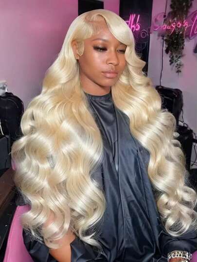 42 Inch 613 Honey Blonde Body Wave 200% Density 13x6 13x4 HD Lace Front Human Hair Wigs Wavy HD Lace Frontal Wig For Women