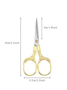 1 pieza Tijeras de acero inoxidable de estilo retro de 5 pulgadas para costura/bordado, con patrón floral, mango cómodo de aleación de zinc, opciones de varios colores (oro/plata/oro rosa/bronce/verde antiguo/multicolor), afiladas y duraderas para cortar hilos, papel, tela, adecuadas para el hogar, la escuela, la clase de manualidades, la sastrería, el DIY de estudiantes, la oficina, regalo del Día de San Valentín, celebración de fiestas - Multicolor - Ver 7