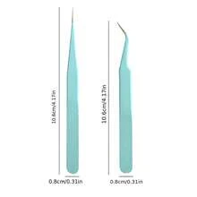 Hand Account Tweezers Stainless Steel Colorful Tweezers Macaron Stickers DIY Vintage Tweezers - 顏色隨機 - 2 件裝 - 查看 5