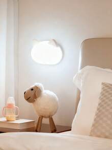 1pc Cat Shaped Wireless Smart Motion Sensor Light, USB Rechargeable, Suitable For Children's Room, Hallway, Cabinet, Bedroom, Nursery, LED Bedside Lamp, Sleep Charging LED Bedside Night Light, For Indoor, Bedroom, Room, Living Room, Office