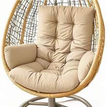 1PC Multi-Functional Rocking Chair Cushion, Suitable For Chairs, Hanging Baskets And Recliners. Seat Pad Egg Shaped Hammock Base Pillow Suspended Basket Rest, Suspended Seating Comfort, Egg Shaped Pillow, Hammock Base Cushion, Contemporary Pillow Style, Egg Shaped Design, Durable Stitching