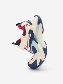 Balabala Kids Unisex Chunky Sneakers, 2025 Spring Autumn Outdoor Non-Slip - Blue and White - View 6