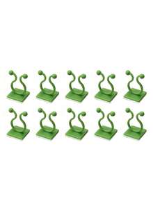 10pcs/20pcs/30pcs Green Tree Climbing Wall Tool Green Tree Fixing Vine Fixing Clamp Climbing Hook Green Buckle Ring Traceless Green Plant Fixing Device - Green - View 7