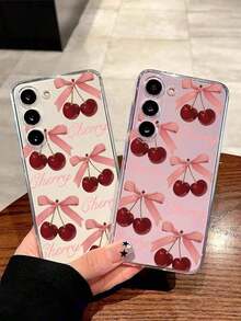 Una elegante funda para  con diseño floral de lazos y flores de cerezo, adecuada para los modelos  16E/15/14/13/12/11/PRO/PLUS/PROMAX/MINI. Compatible con las series  S/A/M/NOTE,  S/G/EDGE/E, Transsion SPARK/HANTOM/CAMON/INFINIX, las series Honor 400/Play/X/MAGIC, y los modelos de las series  14/Redmi/POCO/NOTE/K/A. Transparente, sencilla, elegante y duradera, fabricada con material TPU protector. Perfecta para San Valentín, Halloween, Navidad y otras ocasiones festivas: una opción ideal para uso personal o para regalar. - transparente - Ver 4