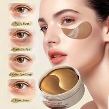 60片装咖啡因烟酰胺眼膜，每片80克，减少眼周色素沉着和黑眼圈，紧致柔滑肌肤，提亮滋养眼周肌肤，舒缓粗糙，淡化细纹，居家旅行皆宜，圣诞节礼物佳选 - 咖啡棕 - 查看 4