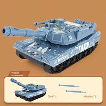 1PC Inertial Catapult Tank Toy Car - Construction Vehicle Model, Viral Kids Toy For Boys, Perfect Birthday Gift - Multicolor - View 7