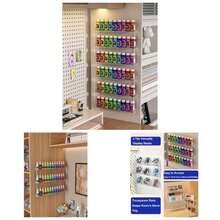 3 Tier Display Rack, Paint Rack Wall - Mount No Drill Acrylic Paint Storage Organizer, Miniature Holder 2oz Bottle, Nail Polish Organizer, Badges, Figures 1 - 1 - 查看 1