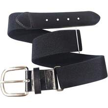 Cinturón de Softbol de Béisbol, Aleación de Cuero de Fibra de Poliéster, Alrededor de 70 Cm a 130 Cm, Fácil de Medir, para Béisbol, Golf, Correr, Ropa Diaria a Juego (negro) - 1 - Ver 4