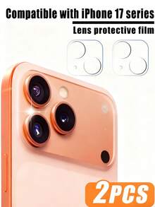 2 szt. kompatybilne z obiektywem aparatu 17 Pro Max, szkło na obiektyw aparatu, HD, przezroczysta folia ochronna, odporna na zarysowania, kompatybilna z 17 Air 17 Pro Max 16 16Pro 16Promax 15 14 13 12 11, twardość 9H, szkło hartowane, do codziennego użytku, do biura, domu, do ochrony obiektywu, do telefonu, do aparatu, wodoodporna, odporna na wstrząsy, odporna na upadki, odporna na zarysowania