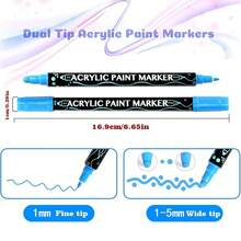 12/24/36/48 Colors Acrylic Paint Markers Set - Dual Tip Acrylic Marker
