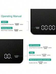 必备烹饪秤，便携轻巧，时尚设计 - 具备去皮/归零校准功能，结构坚固耐用，支持多种单位转换，无需手动计算，并带有定时功能。电池供电（不含电池）。 - 彩色 - 查看 10