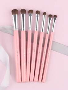 眼部化妆刷套装，高级7支眼影刷，专业眼影刷，适用于眼影、唇部、斜角、眼线，柔软毛质，木质手柄。 - 彩色 - 查看 9