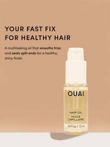 OUAI 旅行裝護髮油 13ml/0.45 Fl Oz，隔熱護髮油，有效控制毛躁，增加光澤，撫平分叉髮尾，護色配方，不含對羥基苯甲酸酯、鄰苯二甲酸鹽與硫酸鹽 - 13ml - 查看 9