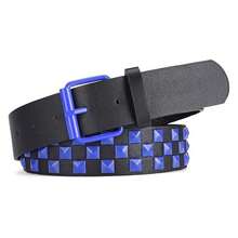 Women's Studded Belt - Punk Rock Gothic Belts For Women - SpikedLeather Belts - Thick Checkerboard Gothic Belts - Casual Fashion Accessories - 多色202 - 查看 1