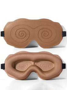 1pc 3D Eye Mask, Blurry Pattern, Adjustable Strap, Suitable For Sleeping, Yoga, Night Travel, Blackout Function - Multicolor - View 4